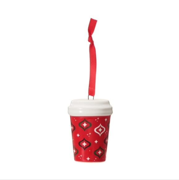 Starbucks Red and White Holiday Cup Ornament with Green Logo - Picture 4 of 8